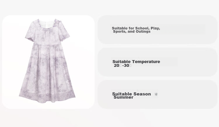 CHANZUIGOU Kids Purple Dress 2026 Spring New Stylish Children's Princess Dress Beach Vacation Dress 1